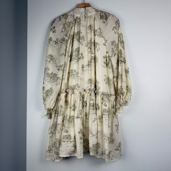 En Saison Leighton Toile Minidress Cream/Olive - Picture 12 of 16